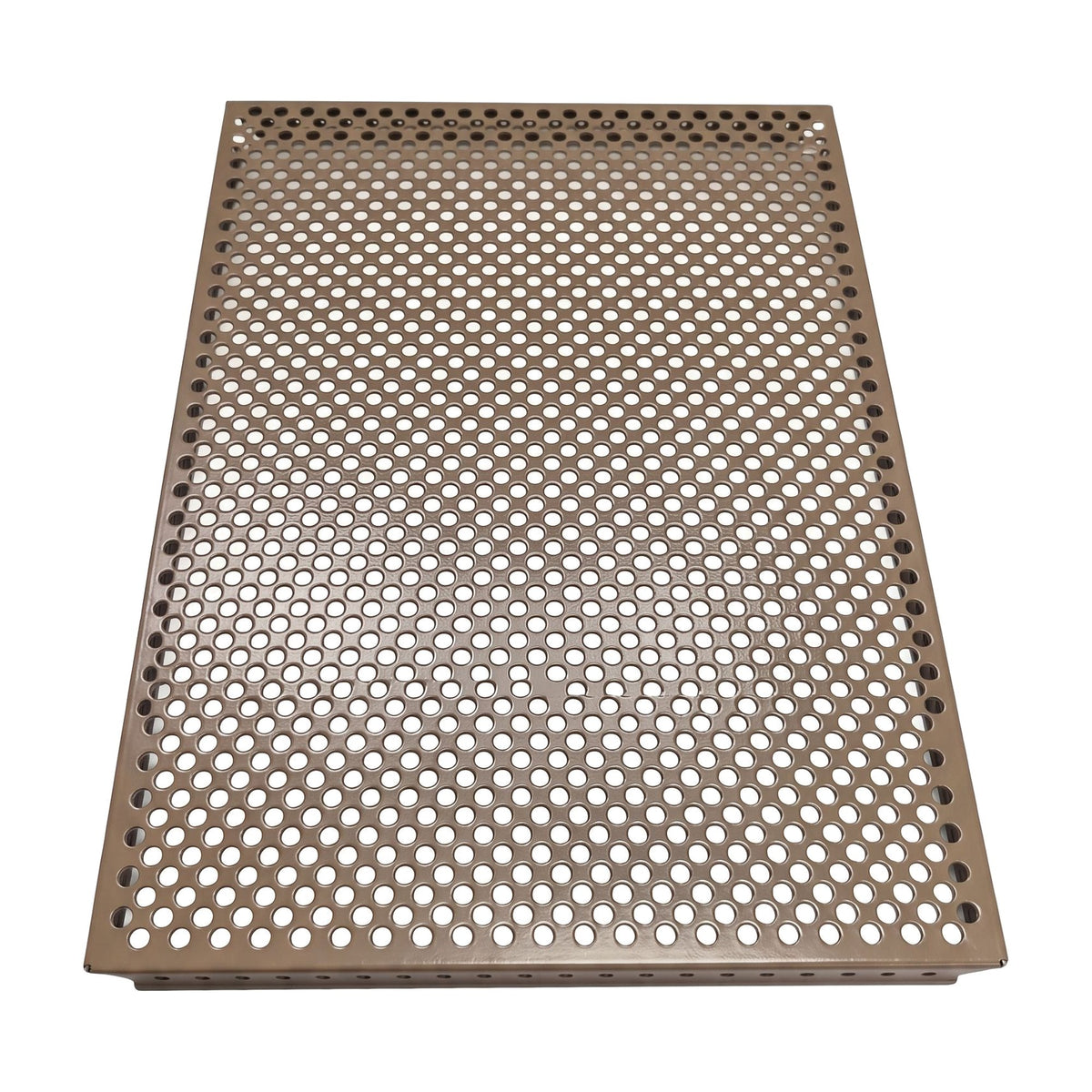 Pannello esterno forato Beige RAL 1019, vista dall’alto