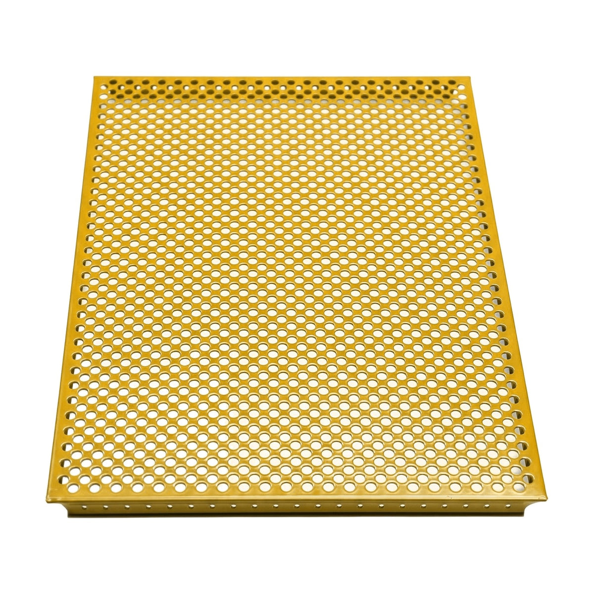 Pannello esterno forato Giallo dorato RAL 1004, vista dall’alto