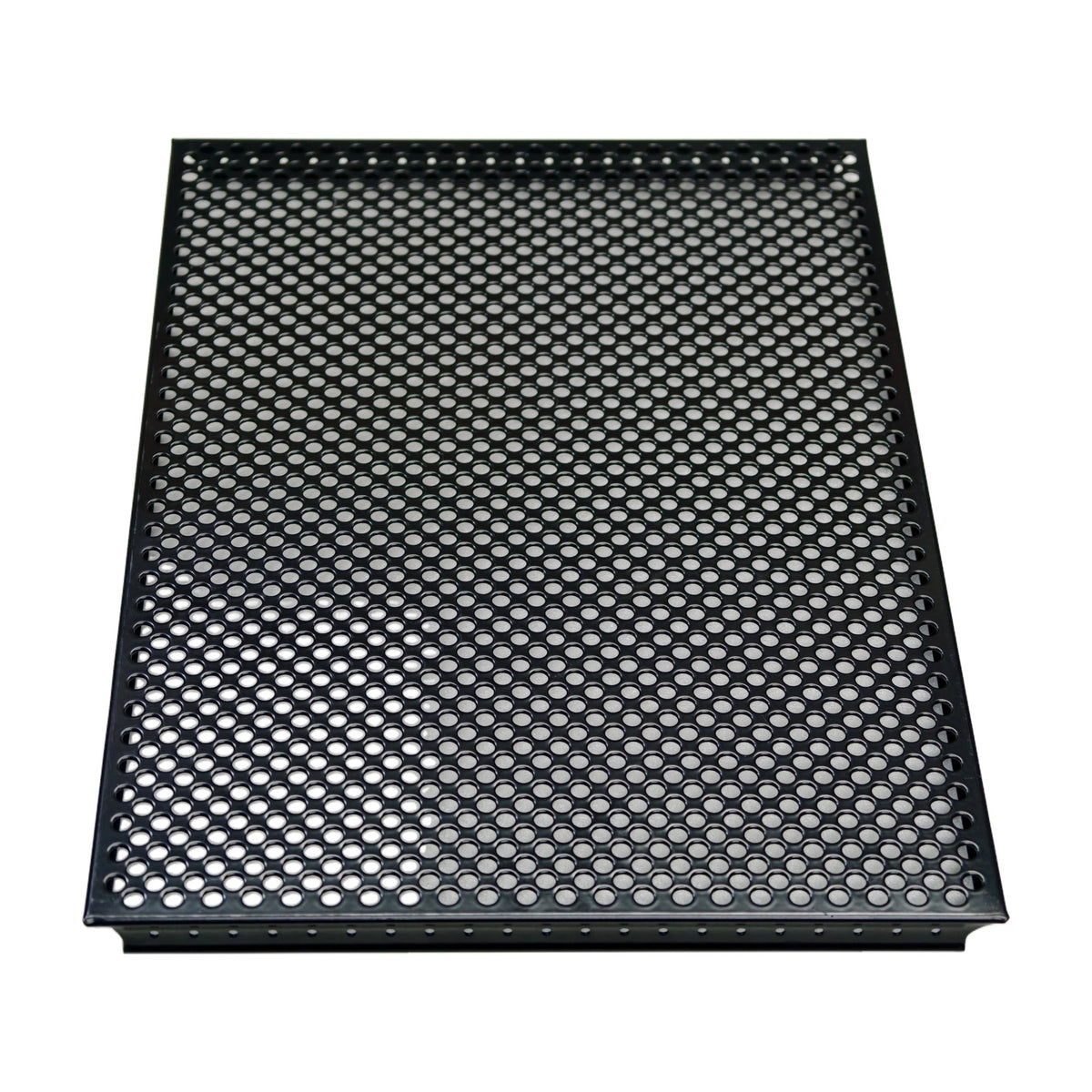 Tablette extérieure perforée Noir graphite RAL 9011, vue de dessus