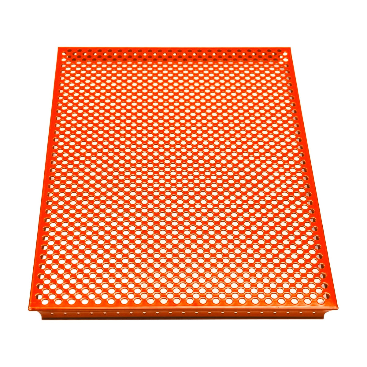 Tablette extérieure perforée Orange pur RAL 2004, vue de dessus