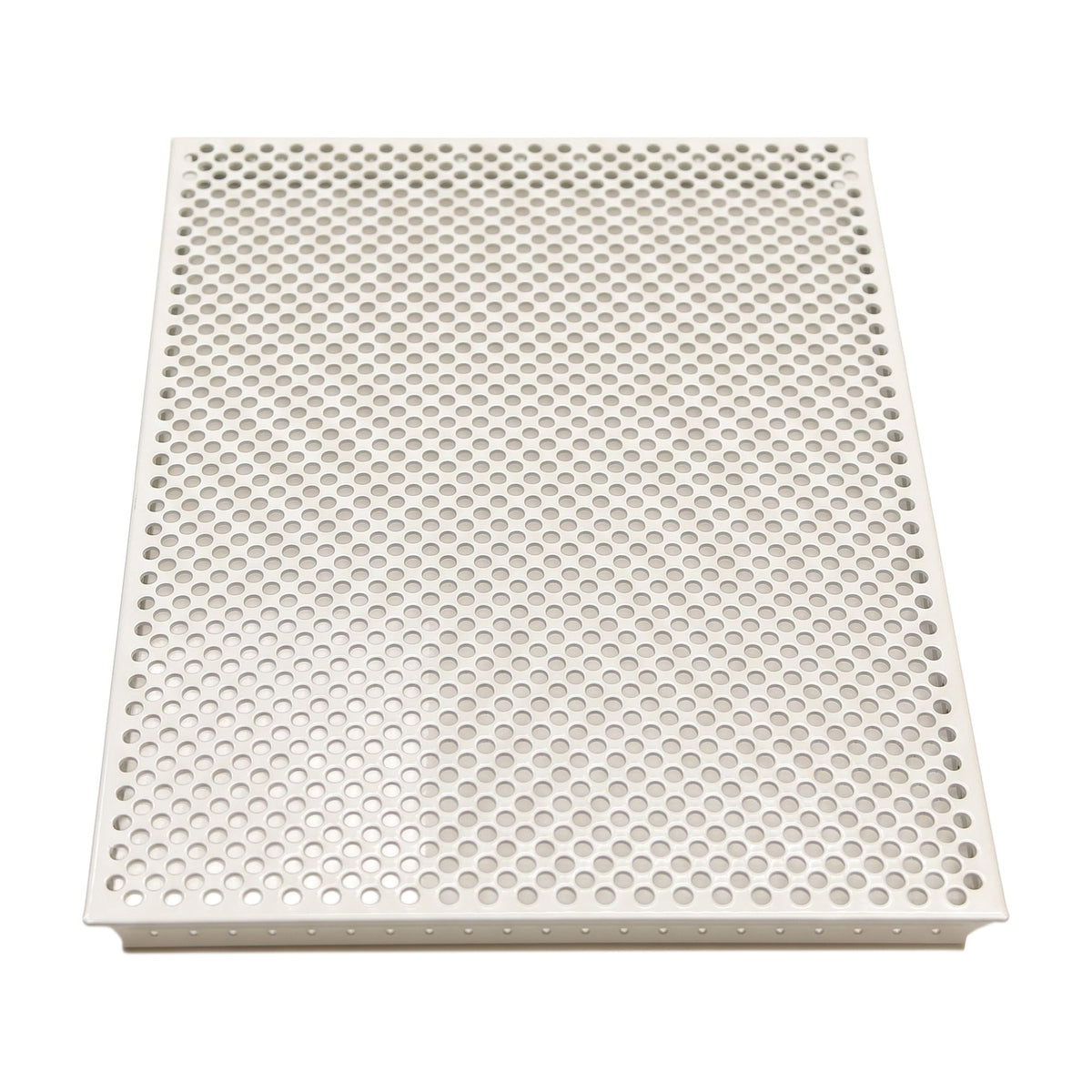 Tablette extérieure perforée Blanc pur RAL 9010, vue de dessus