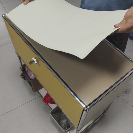 Premium Magnet Kunstlederauflage - Modular Möbel - Weiß